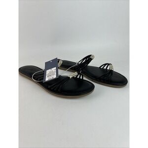 Universal Thread Women's Aura Two Band Slide Sandals Black Size 9.5